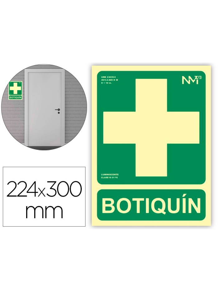 Pictograma archivo 2000 botiquin pvc verde luminiscente 224x300 mm Pictograma archivo 2000 botiquin pvc verde luminiscente 224x300 mm