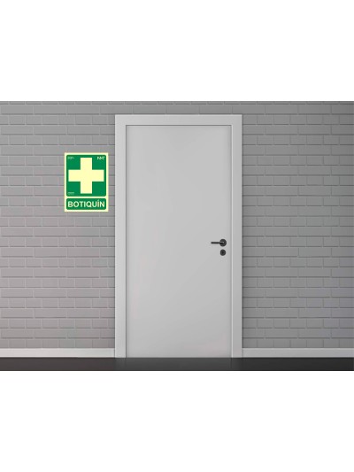 Pictograma archivo 2000 botiquin pvc verde luminiscente 224x300 mm