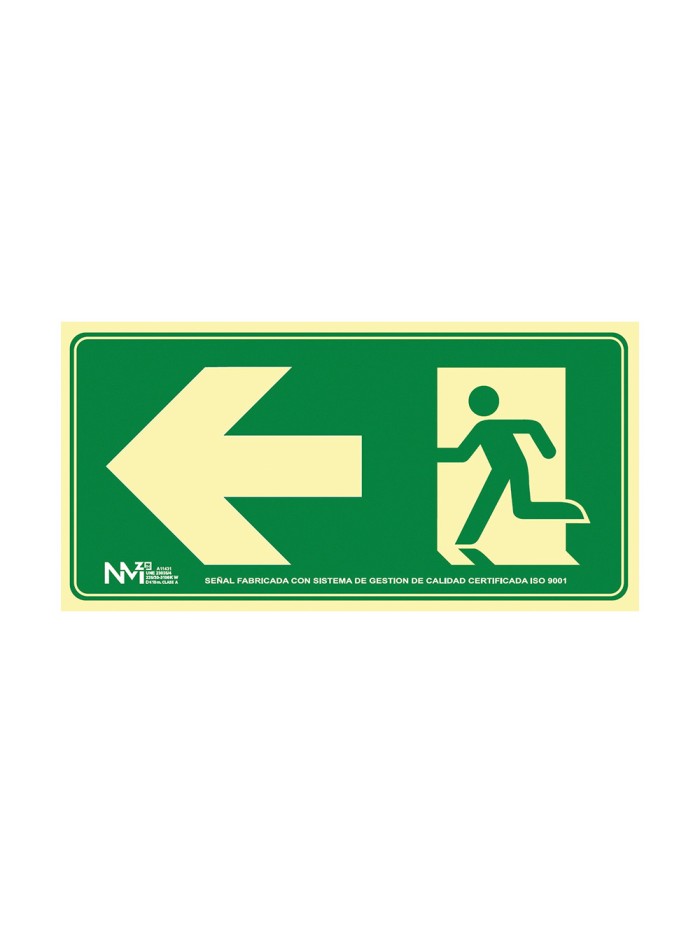 Pictograma archivo 2000 salida de emergencia izquierda pvc verde luminiscente 160x320 mm Pictograma archivo 2000 salida de emergencia izquierda pvc verde luminiscente 160x320 mm