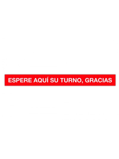 Cinta de señalizacion adhesiva apli espere su turno 100 x 10 cm