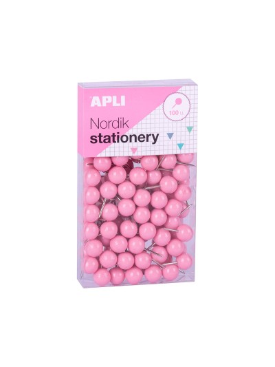 Aguja señalizadora apli redonda nordik 9 x 20 mm color pastel surtidos caja de 100 unidades