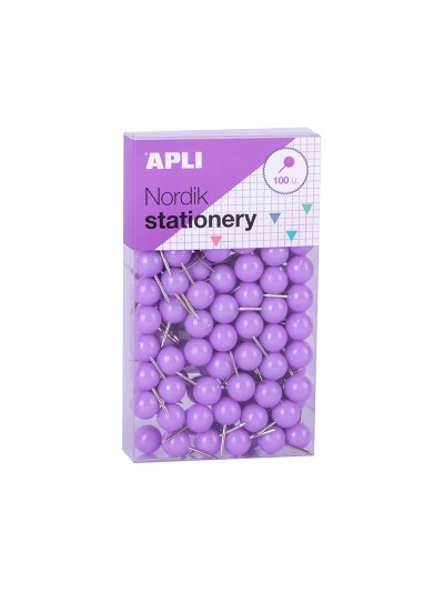 Aguja señalizadora apli redonda nordik 9 x 20 mm color pastel surtidos caja de 100 unidades