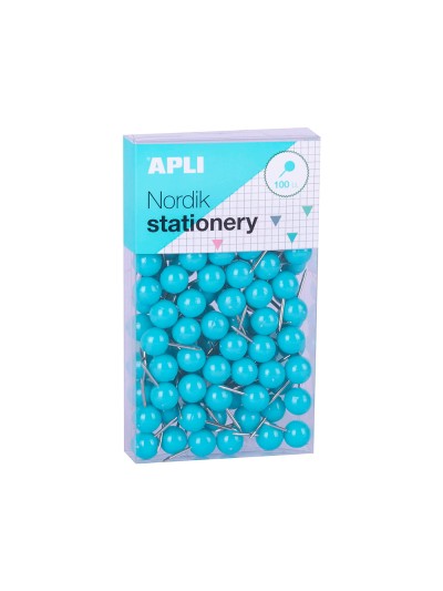 Aguja señalizadora apli redonda nordik 9 x 20 mm color pastel surtidos caja de 100 unidades