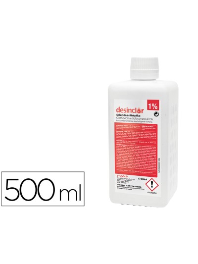 Solucion antiseptica clorhexidina desinclor 1% bote de 500 ml