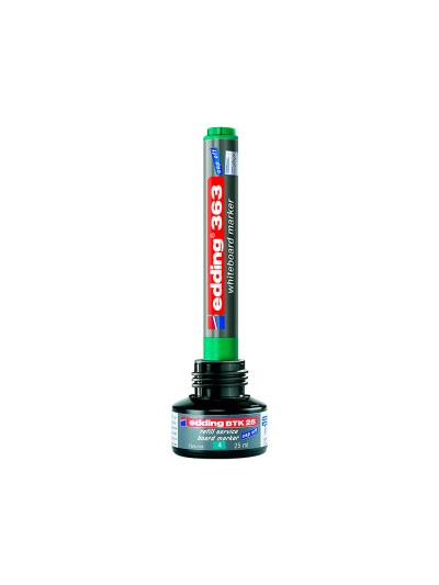 Tinta rotulador edding pizarra blanca btk-25 color verde bote 25 ml