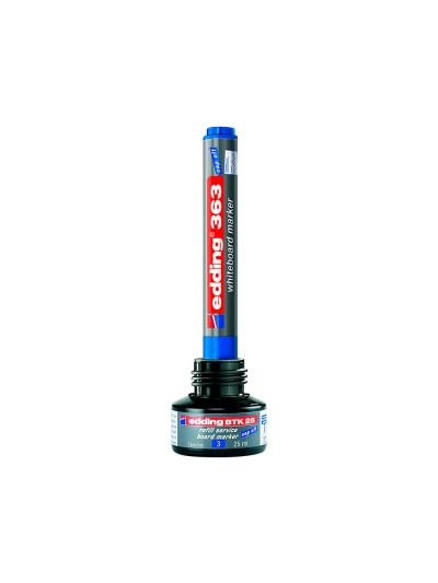 Tinta rotulador edding pizarra blanca btk-25 color azul bote 25 ml