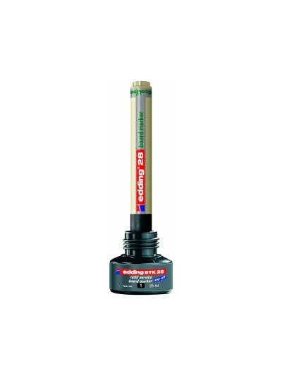Tinta rotulador edding pizarra blanca btk-25 color negro bote 25 ml