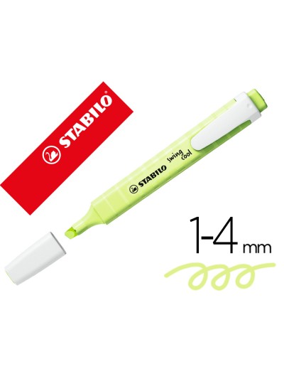 Rotulador stabilo fluorescente fino swing cool pastel chispa de lima