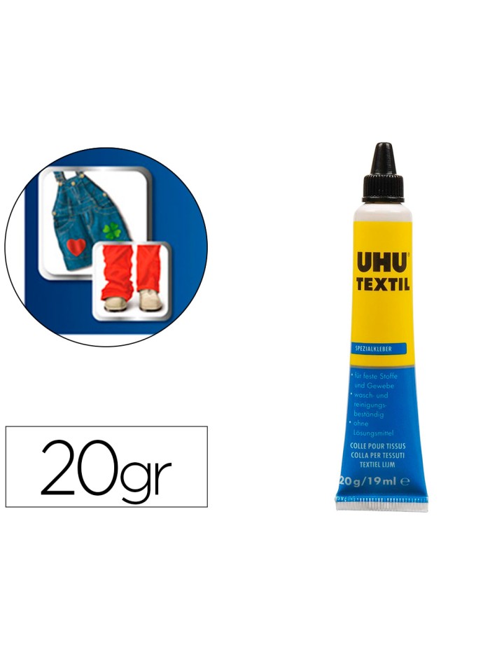 Pegamento uhu especial textil tubo 20 gr en blister Pegamento uhu especial textil tubo 20 gr en blister