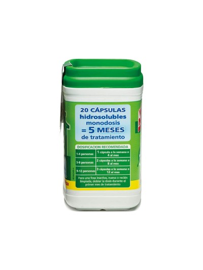 Elimina olores wc net fosas septicas capsula de 18 gr caja de 20 unidades