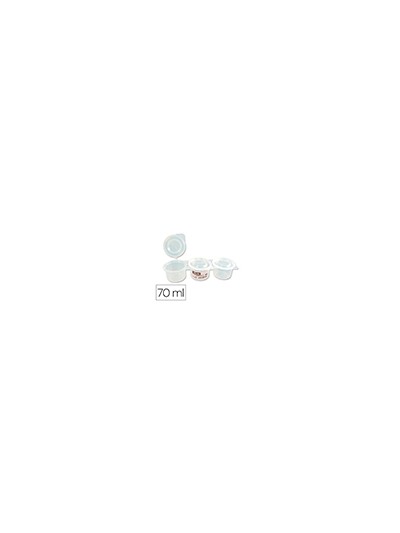 Vaso para mezcla pinturas milan triple con tapa 70 ml