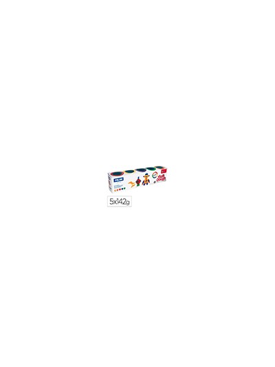 Pasta milan para modelar soft dough glitter caja de 5 botes colores surtidos 142 g