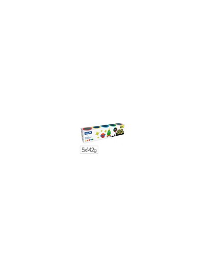 Pasta milan para modelar soft dough neon caja de 5 botes colores surtidos 142 g