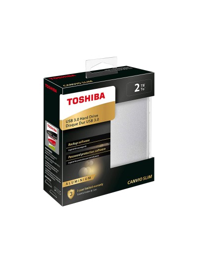 Disco duro externo toshiba canvio slim hdd 2,50/' 5.000 mbit/s usb 3.0 2 tb color blanco