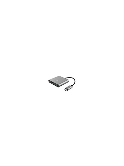Adaptador trust dalyx 3 en 1 multipuerto usb-c / usb-a usb-c hdmi 2.0 color aluminio