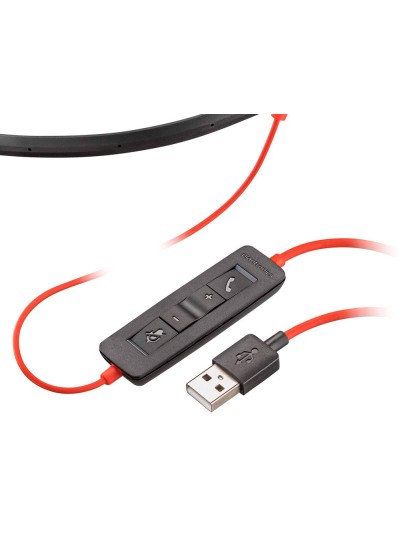 Auricular plantronics blackwire 3320 diadema cable usb-c/a con microfono cert. microsoft teams