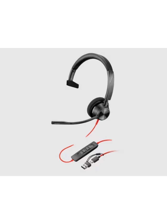 Auricular plantronics blackwire 3310 diadema cable usb-c/a monoaural con microfo no y cert. microsoft teams Auricular plantronics blackwire 3310 diadema cable usb-c/a monoaural con microfo no y cert. microsoft teams