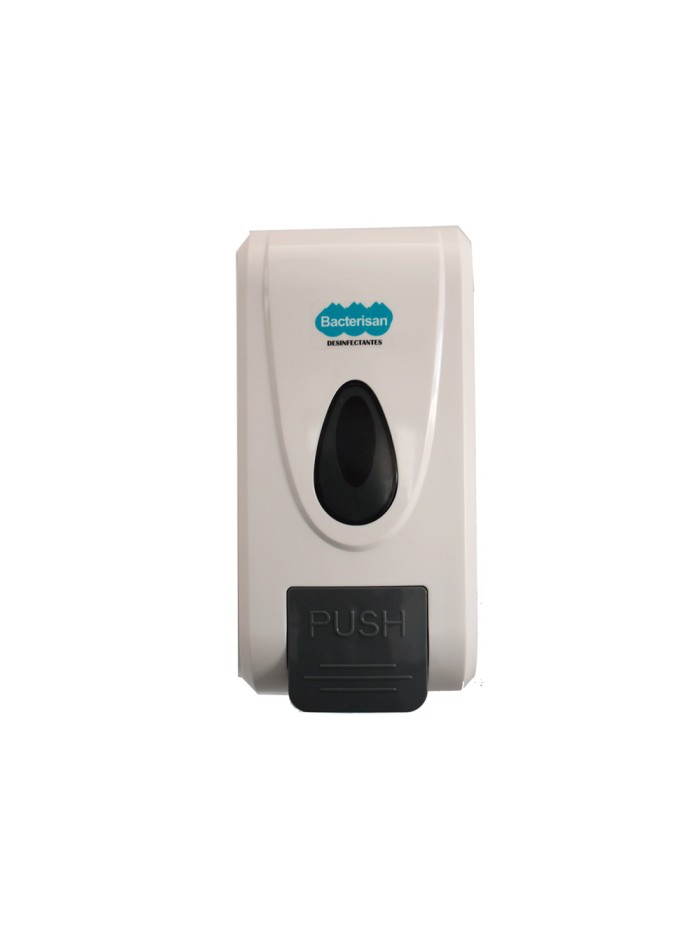Dispensador para gel y jabon bacterisan para pared manual capacidad 800 ml color blanco 120x110x240 mm Dispensador para gel y jabon bacterisan para pared manual capacidad 800 ml color blanco 120x110x240 mm