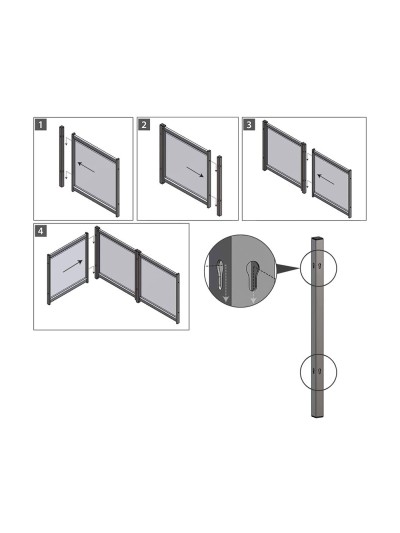 Soporte conector nobo para pantalla separadora modulares nobo premium plus