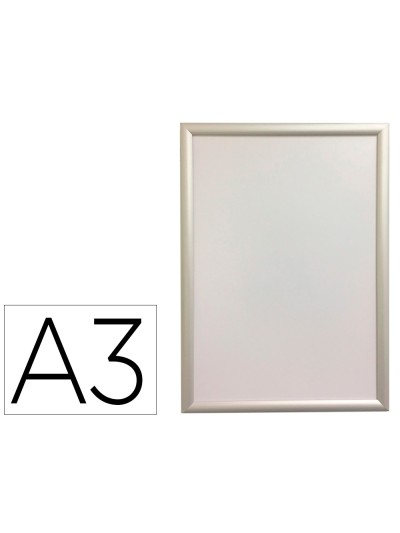 Marco porta anuncios q-connect din a3 marco de aluminio 32,7x45x1,2 cm