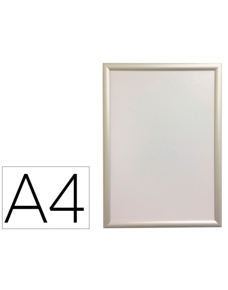 Marco porta anuncios q-connect din a4 marco de aluminio 24x32,7x1,2 cm