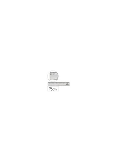 Regla liderpapel plastico cristal 15 cm