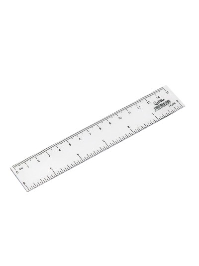 Regla liderpapel plastico cristal 15 cm