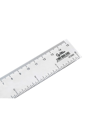 Regla liderpapel plastico cristal 15 cm