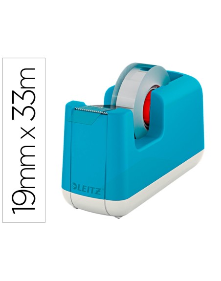 Portarrollo sobremesa leitz cosy plastico para cintas 33 mt color azul