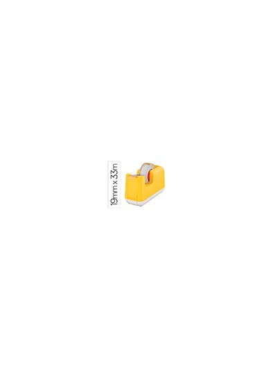 Portarrollo sobremesa leitz cosy plastico para cintas 33 mt color amarillo