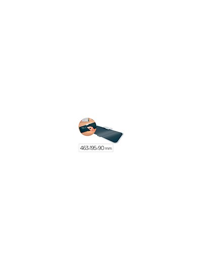 Pizarra leitz cosy sobremesa cristal con rotulador y borrador gris 150x60x380 mm