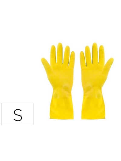 Guantes de latex satinados con relieve anti deslizante sin polvo par talla pequeña