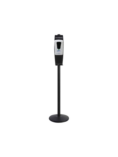 Dispensador para gel y jabon q-connect automatico sensor y soporte metalico 152 cm alto 13x11,5x27 cm 1000 ml blanco