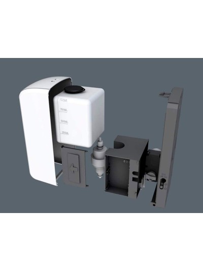 Dispensador para gel y jabon q-connect automatico con sensor 1000 ml 13x11,5x27 cm color blanco