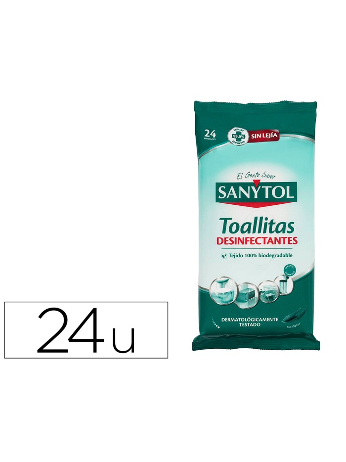Toallita desinfectante sanytol biodegradable paquete de 30 unidades Toallita desinfectante sanytol biodegradable paquete de 30 unidades