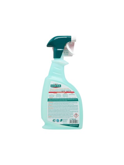 Limpiador desinfectante sanytol para cocinas con pistola pulverizadora bote de 750 ml