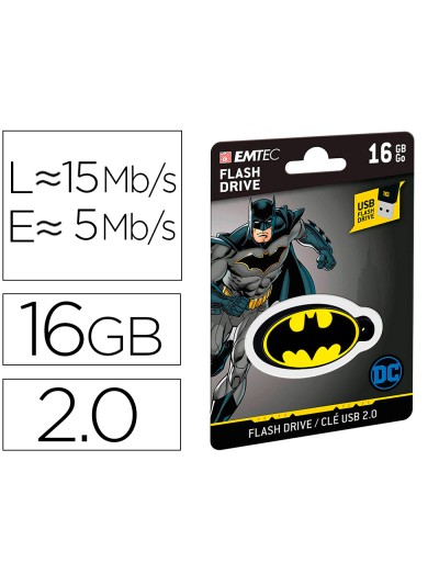 Memoria usb emtec flash 16 gb usb 2.0 collector batman
