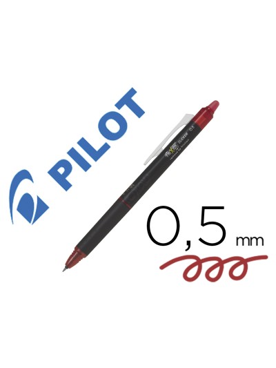Boligrafo pilot frixion point clicker borrable 0,5 mm rojo