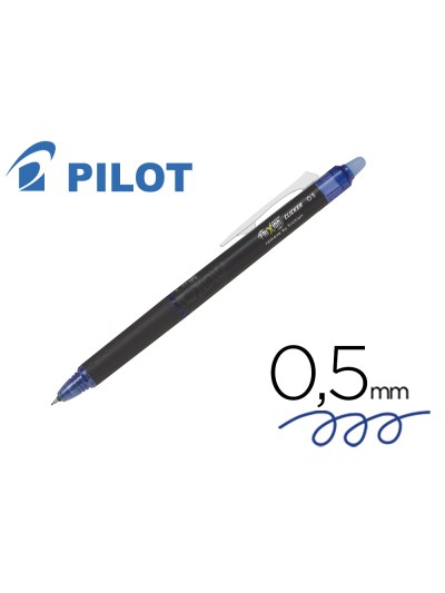 Boligrafo pilot frixion point clicker borrable 0,5 mm azul
