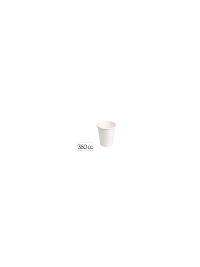 Vaso de carton biodegradable blanco 360 cc paquete de 40 unidades