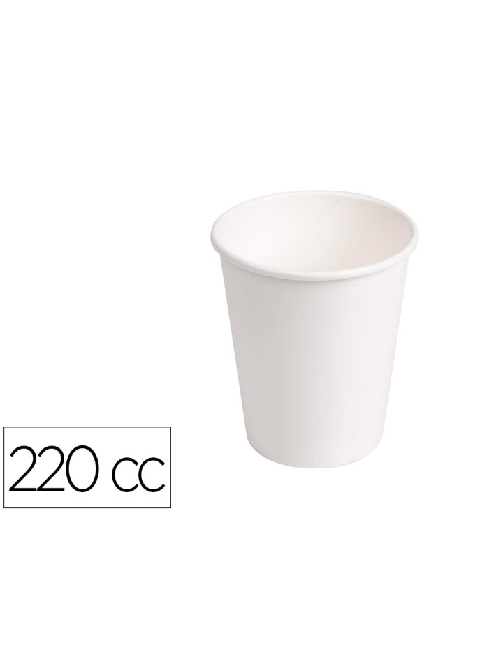 Vaso de carton biodegradable blanco 220 cc paquete de 50 unidades Vaso de carton biodegradable blanco 220 cc paquete de 50 unidades