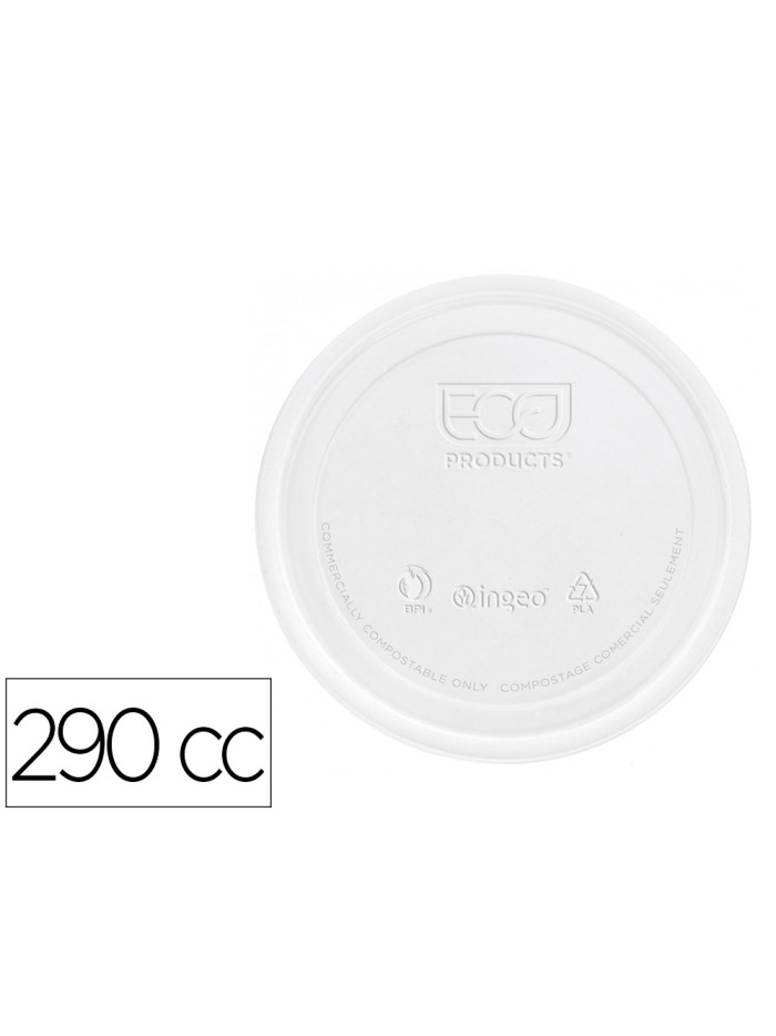 Tapa de plastico biodegradable para vaso de 290 cc paquete de 100 unidades Tapa de plastico biodegradable para vaso de 290 cc paquete de 100 unidades