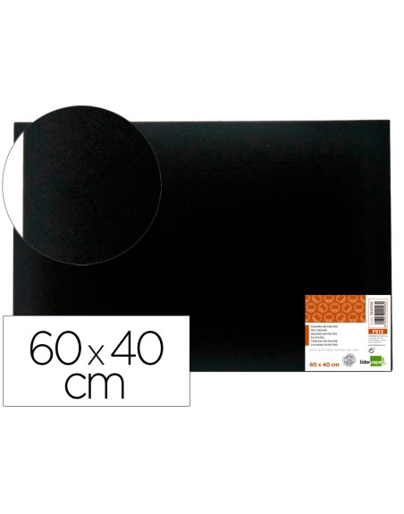 Tablero de anuncios liderpapel fieltro color negro 40x60 cm