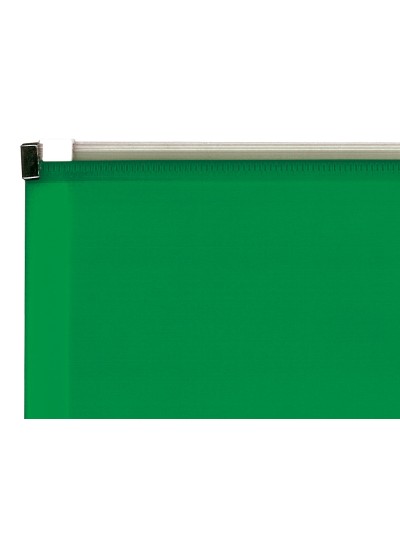 Carpeta dossier liderpapel a4 cierre de cremallera verde translucido