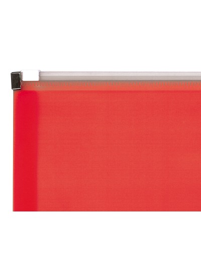 Carpeta dossier liderpapel a4 cierre de cremallera rojo translucido