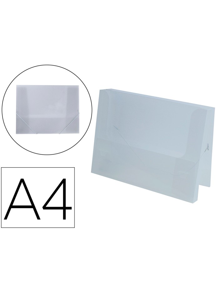 Carpeta liderpapel portadocumentos polipropileno dina4 transparente translucido lomo 50 mm Carpeta liderpapel portadocumentos polipropileno dina4 transparente translucido lomo 50 mm