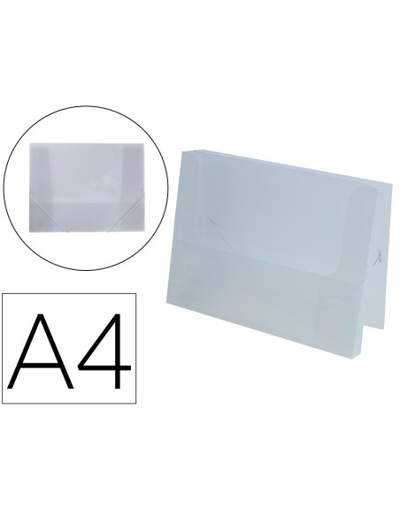 Carpeta liderpapel portadocumentos polipropileno dina4 transparente translucido lomo 50 mm