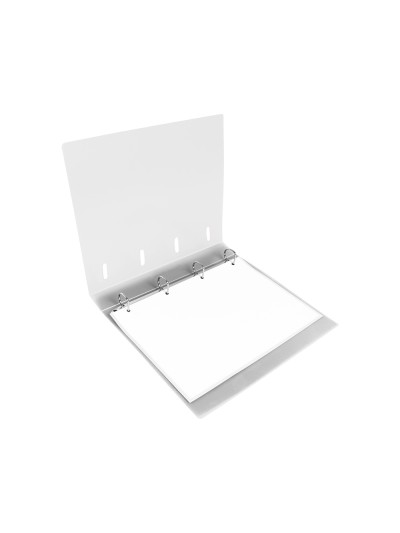 Carpeta con recambio liderpapel a4 cuadro 5mm 100 hojas 80g polipropileno 4 anillas 40mm transparente