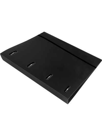 Carpeta con recambio liderpapel a4 cuadro 5mm 100 hojas 80g polipropileno 4 anillas 40mm negro opaco