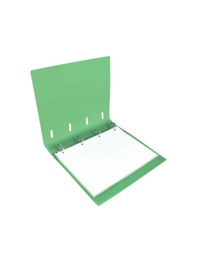 Carpeta con recambio liderpapel a4 cuadro 5mm 100 hojas 80g polipropileno 4 anillas 25mm color verde